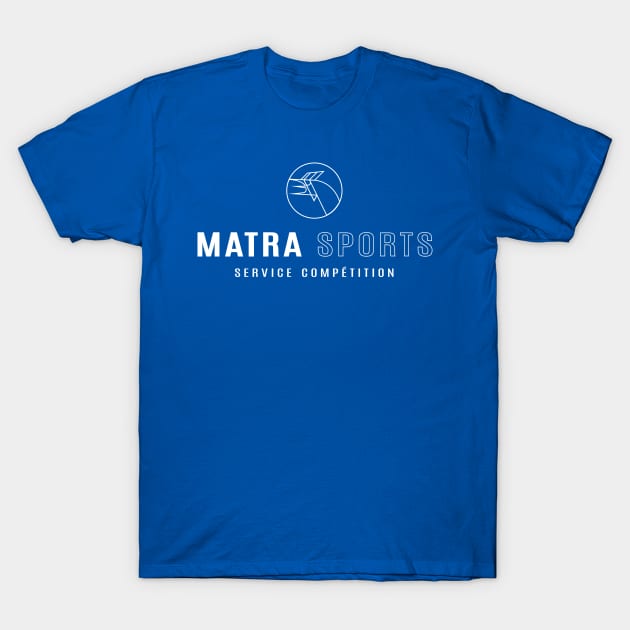 Matra Sports Service Competition logo 1973 - white T-Shirt by retropetrol